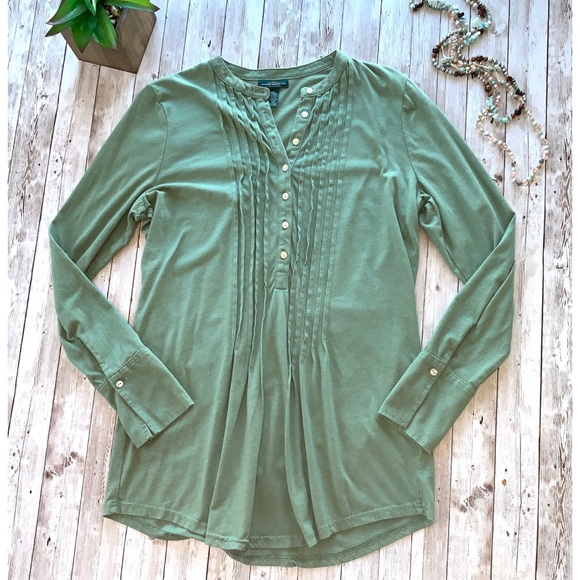 Lauren Jeans Co long sleeve button down top